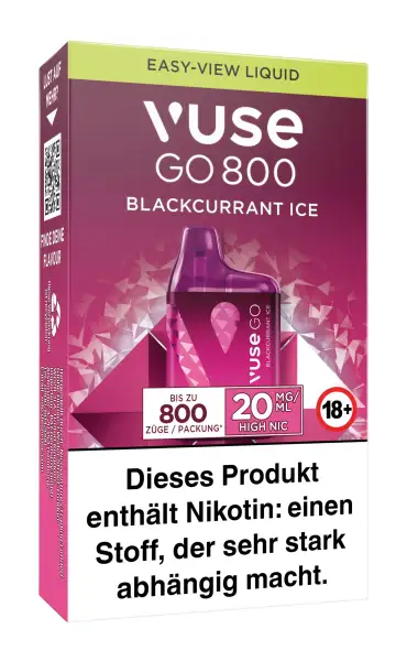 Vuse GO 800 E-Shisha Blackcurrant Ice 20mg