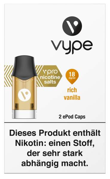 Vype ePod Rich Vanilla 18mg/2 Caps