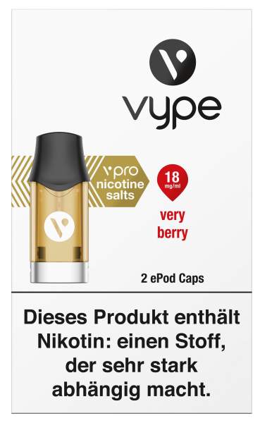 Vype ePod Very Berry 18mg/2 Caps