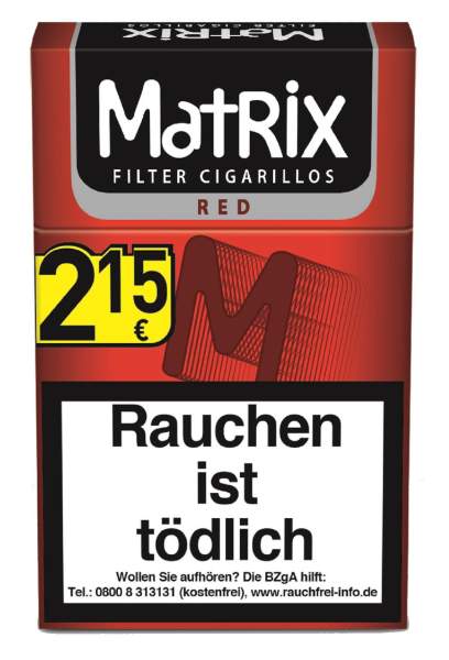 Matrix Red Filter Cigarillos Naturdeckbl