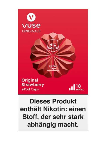 Vuse ePod Original Strawberry Nic Salts 18mg/2 Caps