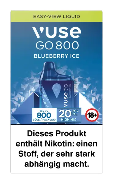 Vuse GO 800 E-Shisha Blueberry Ice 20mg