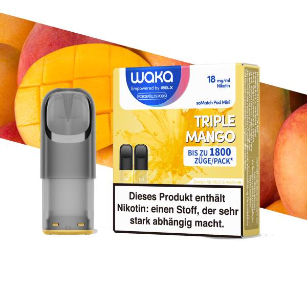 WAKA SoMatch Mini Pod Triple Mango 18mg