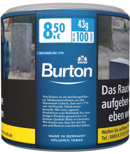 Burton Volumen Tabak Fine Blue L Dose