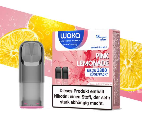 WAKA SoMatch Mini Pod Pink Lemonade 18mg
