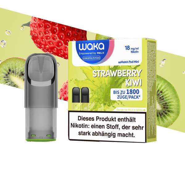 WAKA SoMatch Mini Pod Strawberry Kiwi 18mg