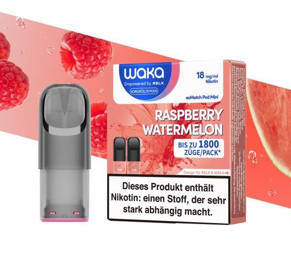 WAKA SoMatch Mini Pod Raspberry Watermelon18mg