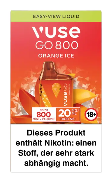 Vuse GO 800 E-Shisha Orange Ice 20mg